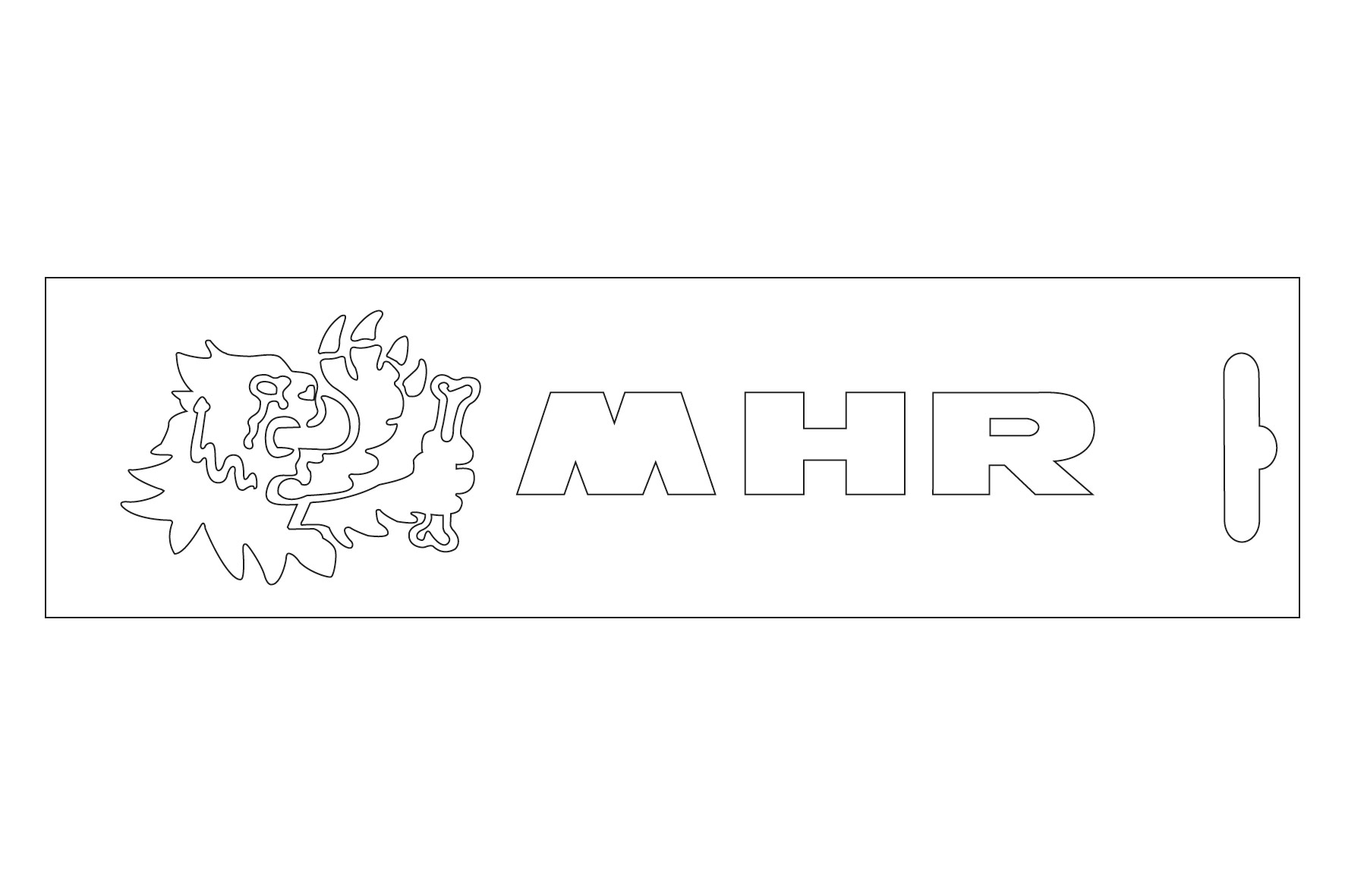 Malossi White MHR sticker - length 13 cm